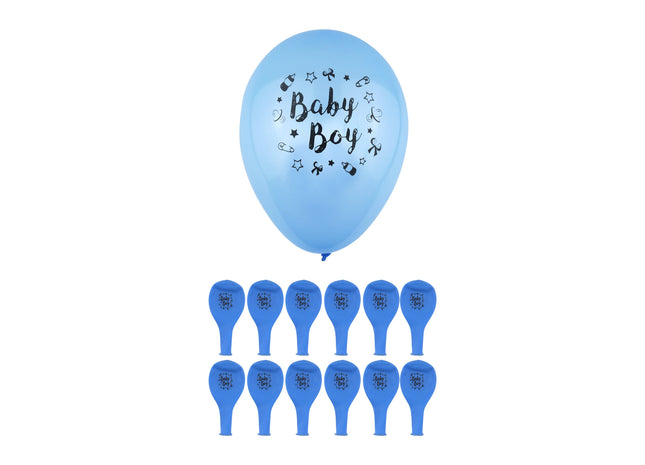 23 cm große blaue Luftballons für Babyparty, Jungen-Geburtstag und Dekoration TK Gruppe® Grosshandel 