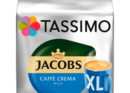 Tassimo Kaffeekapseln Jacobs Caffé Crema mild 128g, 16 Kapseln