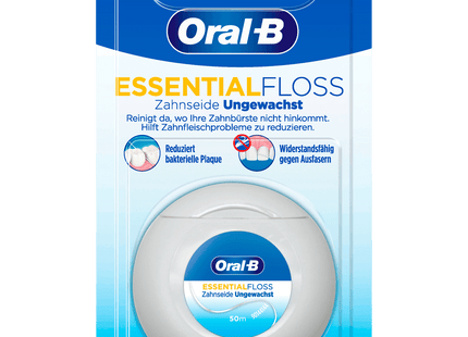 Oral-B Essential Floss Zahnseide ungewachst 50m