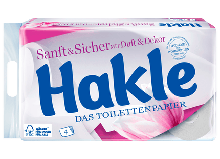 Hakle Sanft & Sicher Toilettenpapier 4-lagig 8x130 Blatt