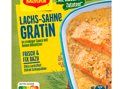 Maggi Fix für Lachs-Sahne Gratin 26g