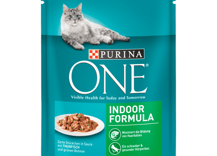 Purina One Indoor Formula Thunfisch & grünen Bohnen 85g