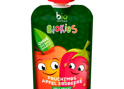 Biozentrale BioKids Bio Fruchtmus Apfel-Erdbeere 90g