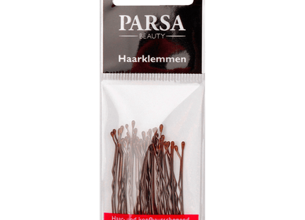 Parsa Beauty Haarklemmen gewellt 5cm braun 25 Stück