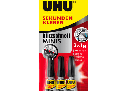 UHU Sekundenkleber Minis 3x1g