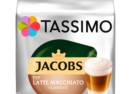 Tassimo Kaffeekapseln Jacobs Latte Macchiato Classico 264g, 8 Kapseln