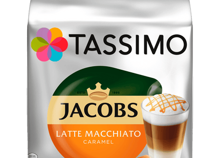 Tassimo Kaffeekapseln Jacobs Latte Macchiato Caramel 268g, 8 Kapseln