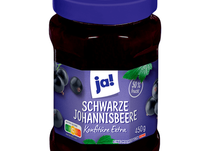 ja! Schwarze-Johannisbeer-Konfitüre extra 450g