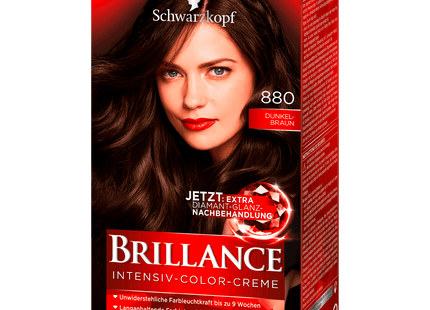 Schwarzkopf Brillance Dunkelbraun Coloration 880