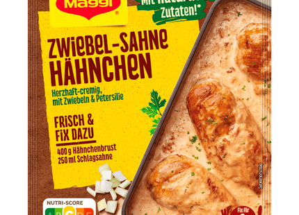 Maggi Fix für Zwiebel-Sahne-Hähnchen 26g