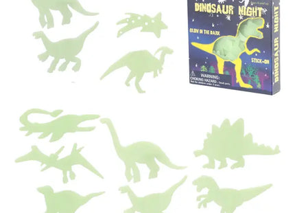 24er Set Wandsticker Dino, leuchtend im Dunkeln, leicht anzubringen, ablösbar, kinderfreundlich TK Gruppe® Grosshandel 
