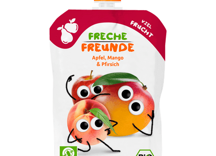 Erdbär Freche Freunde Bio Apfel, Mango & Pfirsich 100g