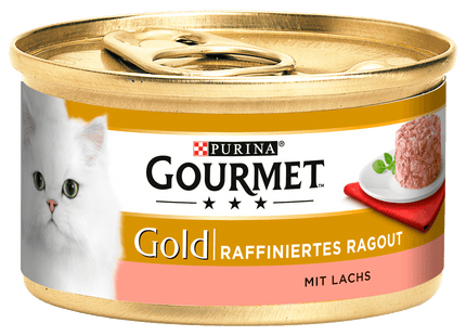 Purina Gourmet Gold Raffiniertes Ragout Lachs 85g