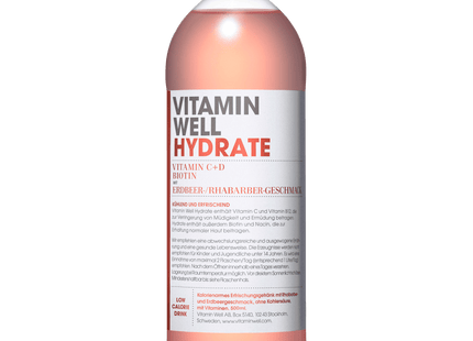 Vitamin Well Hydrate Erdbeer & Rhabarber 0,5l