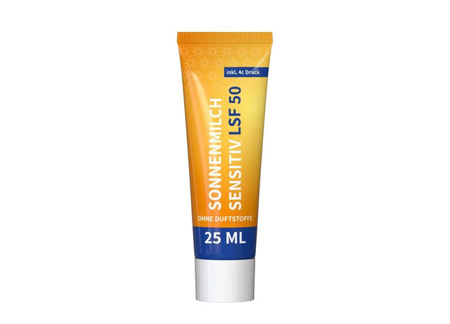 25ml Hochwirksame Sonnenmilch LSF 50 Sensitiv, FullbodyPrint TK Gruppe® Grosshandel 