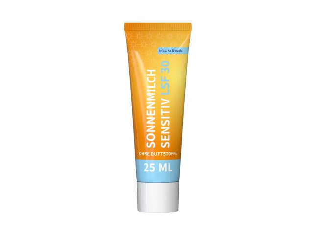 25ml Sensitive Sonnenmilch LSF 30 - Hautschonender UV-Schutz, FullbodyPrint TK Gruppe® Grosshandel 