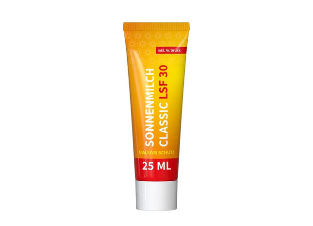 25ml Sonnenmilch LSF 30 - Zuverlässiger Sonnenschutz, FullbodyPrint TK Gruppe® Grosshandel 