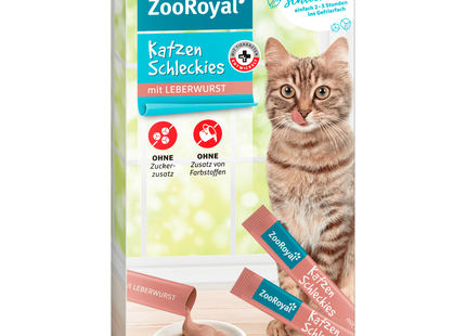 ZooRoyal Katzen-Schleckies mit Leberwurst 8x15g