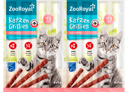 ZooRoyal Katzen-Grillies mit Lachs 8x5g