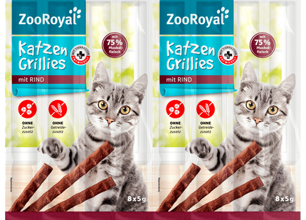 ZooRoyal Katzen-Grillies mit Rind 8x5g