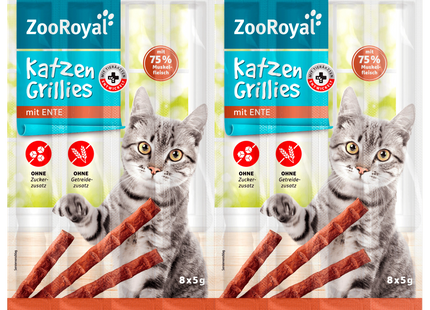 ZooRoyal Katzen-Grillies mit Ente 8x5g