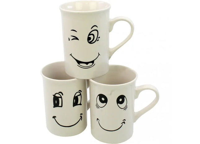 265ml Becher Weißes Lächeln – Kaffee- & Teetasse, 10x7cm, Keramik TK Gruppe® Grosshandel 