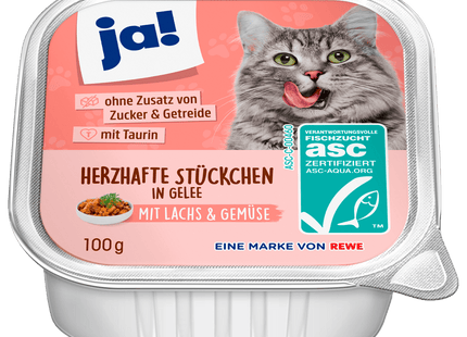 ja! Herzhafte Stückchen Lachs & Gemüse 100g