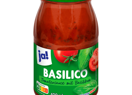 ja! Tomate-Basilikum Pasta-Sauce 400g