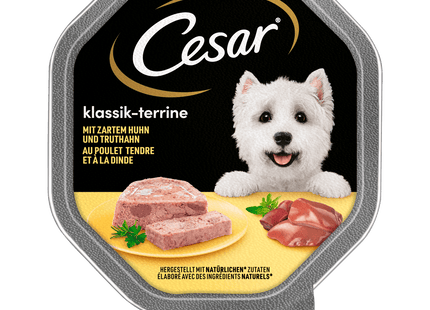 Cesar Schale Klassiker mit Huhn und Truthahn 150g