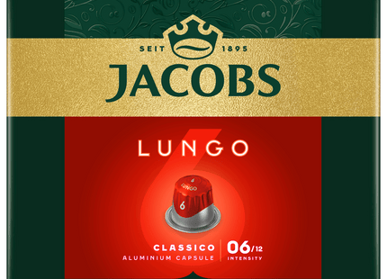 Jacobs Kaffeekapseln Lungo 6 Classico, 20 Nespresso kompatible Kapseln