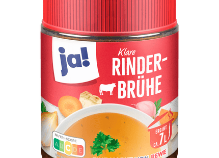 ja! Klare Rinderbrühe im Glas 140g