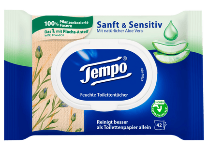 Tempo feuchte Toilettentücher sanft & sensitiv 42 Tücher