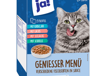 ja! Katzenfutter Geniesser Menü 4 Sorten 15x100g