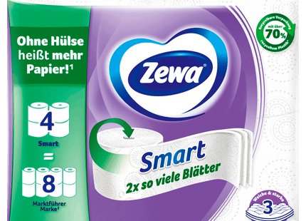 Zewa Smart Toilettenpapier ohne Hülse 4x300 Blatt