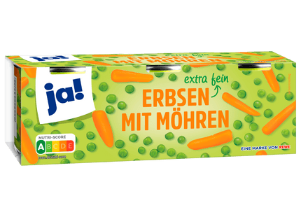 ja! Erbsen extra fein mit Möhren sehr fein 3x200g