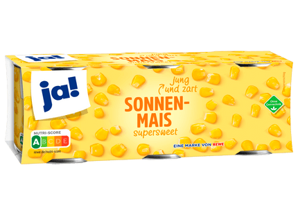 ja! Sonnen-Mais natursüß 3x140g