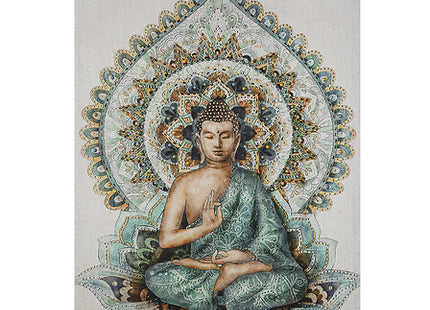 Gerahmte Leinwand Buddha 58x78cm