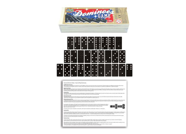 28-teiliges Domino-Set in Holzkiste – klassisches Strategiespiel für alle Altersgruppen TK Gruppe® Grosshandel 
