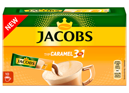 Jacobs Kaffeespezialitäten 3 in 1 Caramel, 10 Sticks