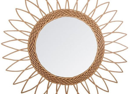 Spiegel "Rosace" Rattan D50cm