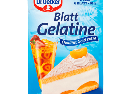 Dr, Oetker Blattgelatine weiß 6 Stück