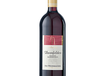 Die Weinmacher Rotwein Dornfelder QbA halbtrocken 1l