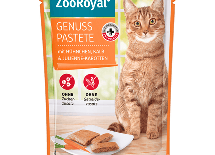 ZooRoyal Genusspastete Huhn Kalb Julienne-Karotte 85g