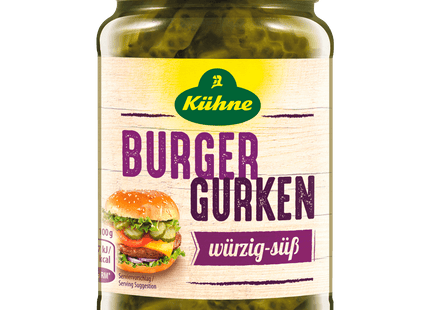 Kühne Burger Gurken würzig-süß 185g