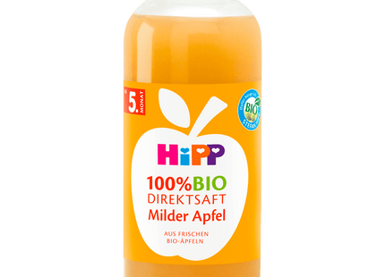 Hipp 100% Bio Direktsaft Milder Apfel nach dem 4. Monat 330g