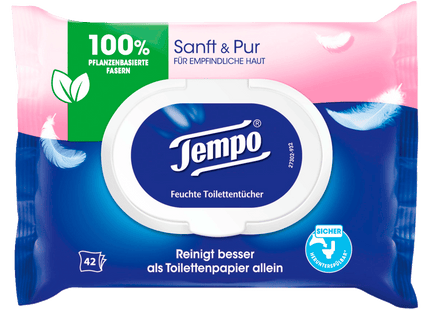 Tempo feuchte Toilettentücher sanft & pur 42 Tücher