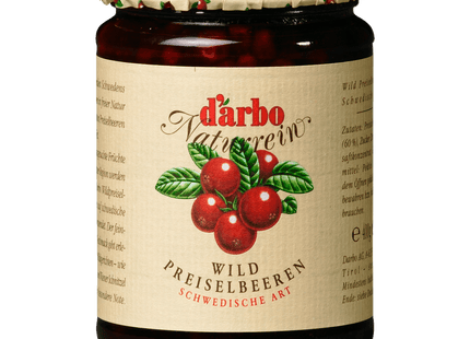 D'arbo Naturrein Wild-Preiselbeeren 400g