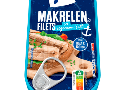 ja! Makrelen-Filets im eigenen Saft 88g