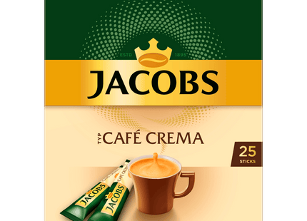 Jacobs löslicher Kaffee Café Crema, 25 Instant Kaffee Sticks