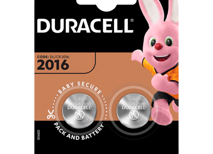 Duracell Knopfzellen Lithium CR 2016 2 Stück